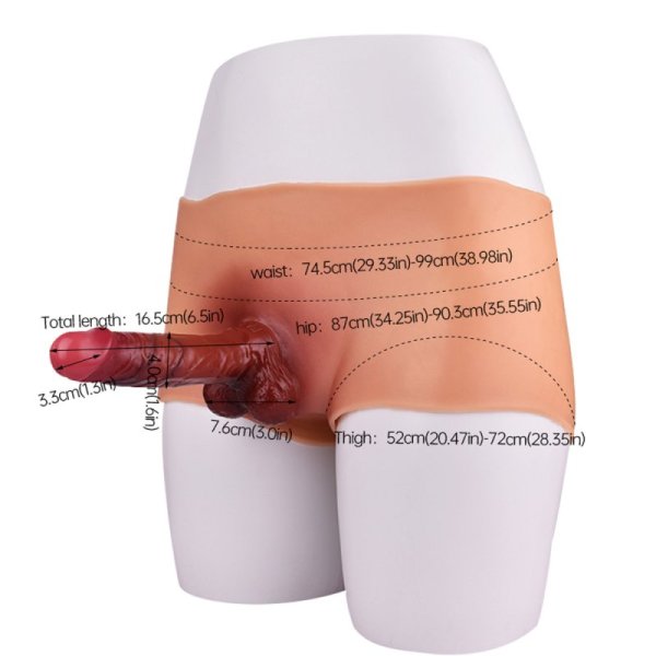 (image for) Realistic Silicone Dildo Pants