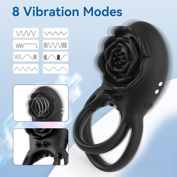 (image for) Rose Vibrating Penis Ring