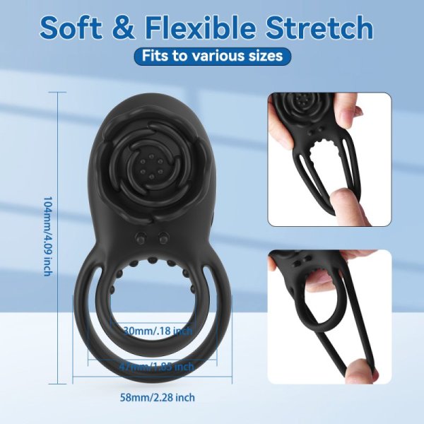 (image for) Rose Vibrating Penis Ring