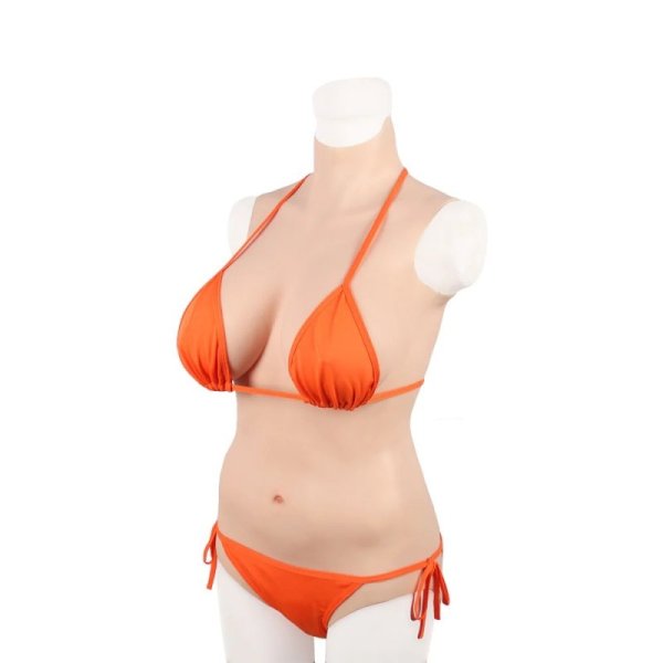 (image for) Breast Shape Triangle Fake Vaginal Jumpsuit-M-Cotton