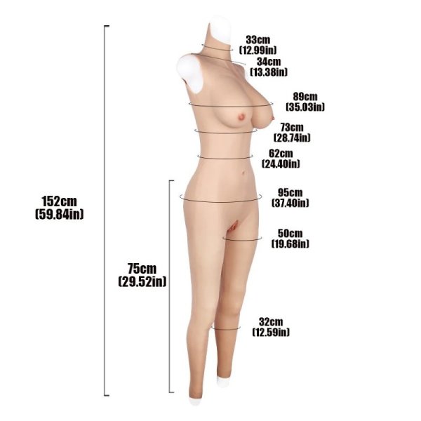 (image for) Ankle-length Silicone Bodysuit -Cotton