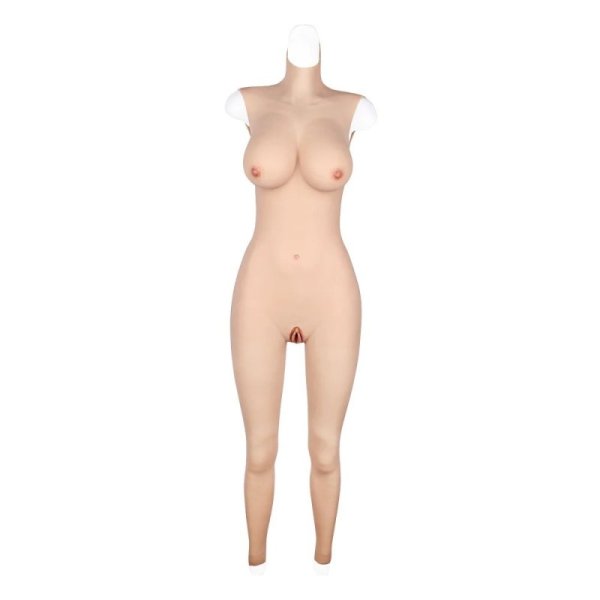 (image for) Ankle-length Silicone Bodysuit -Cotton