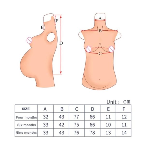 (image for) Fake Pregnant Belly With Breast - Cotton