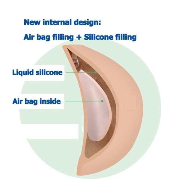 (image for) Silicone Airbag Breast Fake Boobs - M