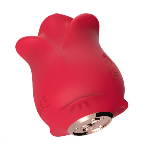 (image for) Rose-Shaped Clitoral Vibrator With Tongue