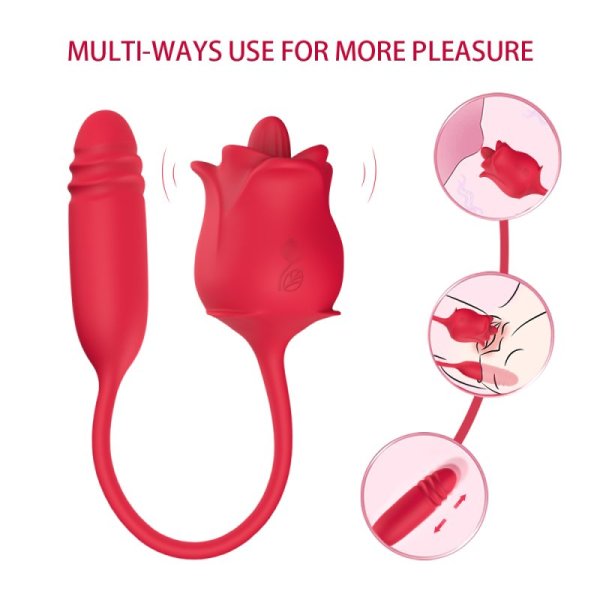 (image for) Rose Sex toy with Licking Function & Thrusting