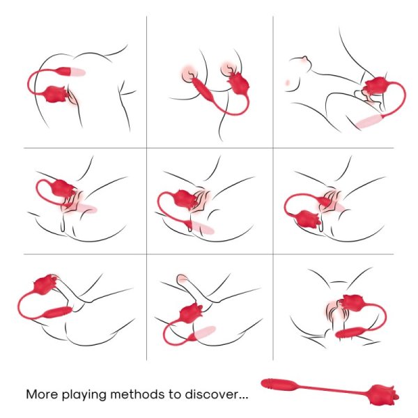(image for) Rose Sex toy with Licking Function & Thrusting