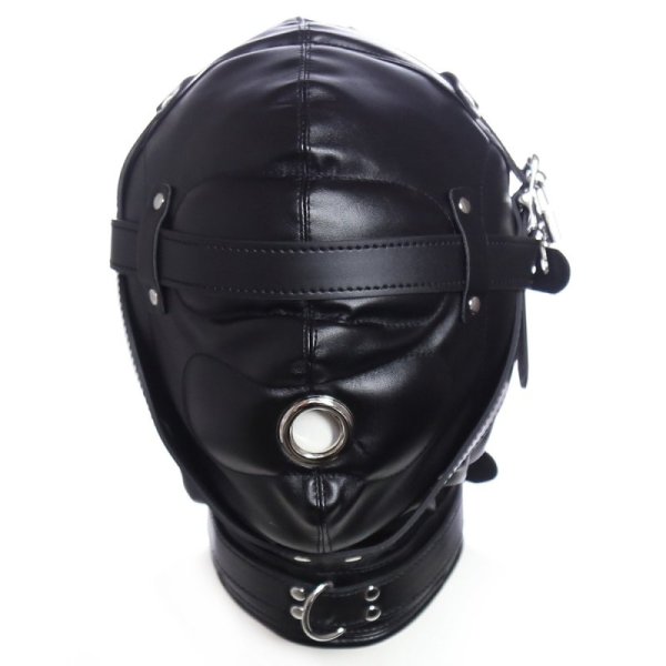 (image for) Blindfolded Hood With Mouth Hole - Matte