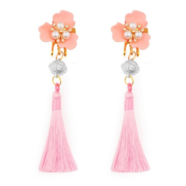 (image for) Flower Nipple Clip With Bell Tassel