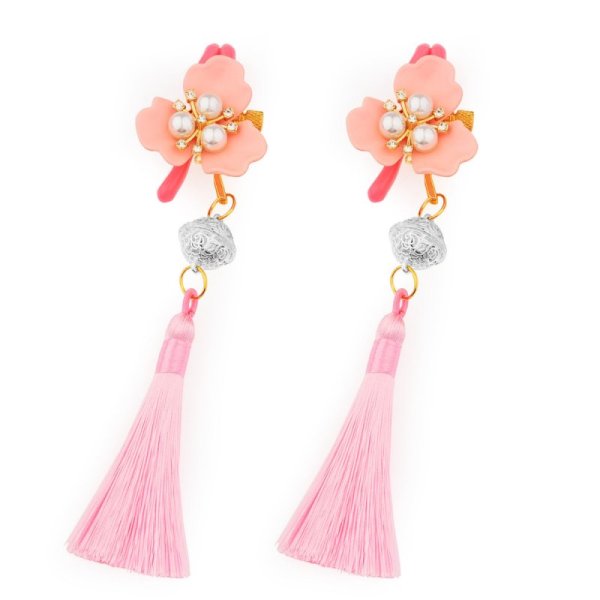 (image for) Flower Nipple Clip With Bell Tassel