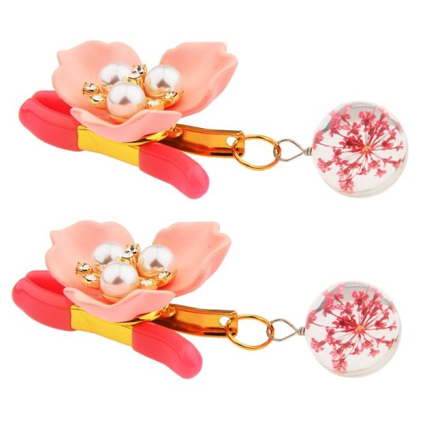 (image for) Flower Nipple Clip With Glass Ball
