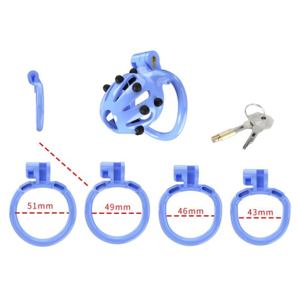 (image for) Cobra Male Chastity Cage Removable Spikes