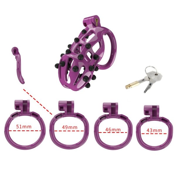 (image for) Cobra Male Chastity Cage Removable Spikes