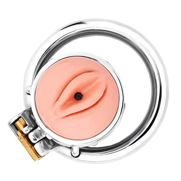 (image for) Fake Silicone Stainless Steel Chastity Cage