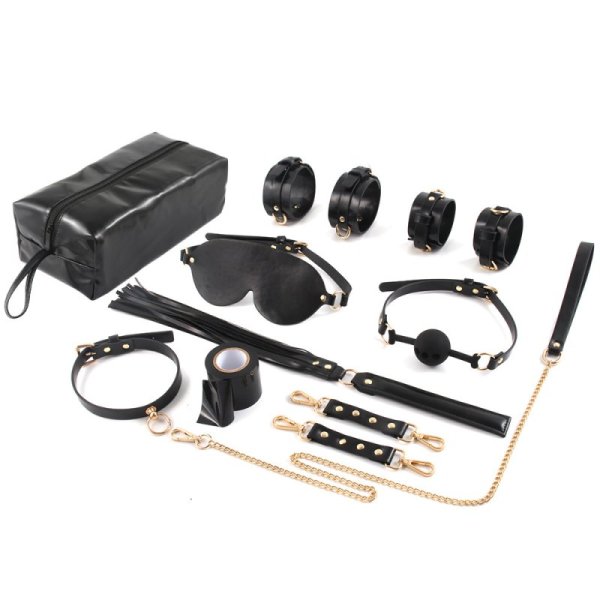 (image for) Faux Leather Bondage Restraints Kits - 8 pcs