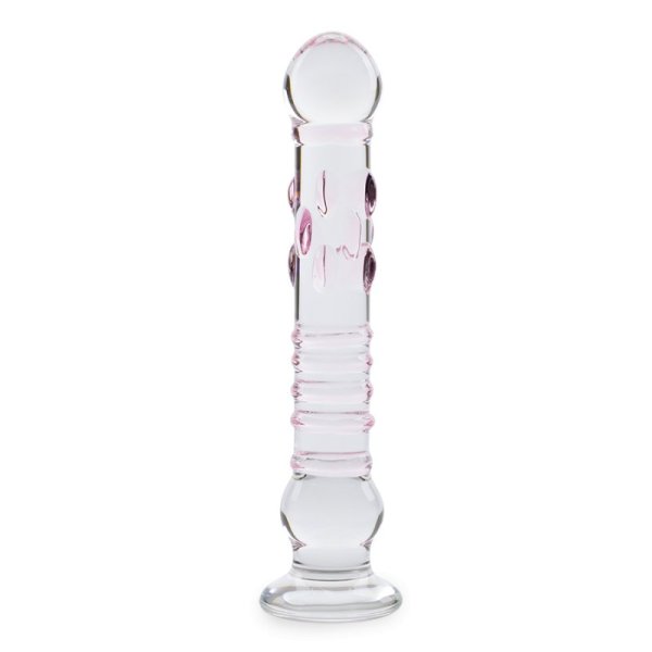 (image for) Pink Bumps Glass Dildo
