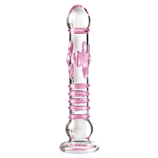 (image for) Pink Bumps Glass Dildo