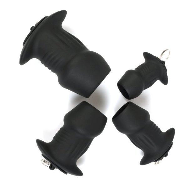 (image for) Silicone Hollow Anal Plug With Stopper