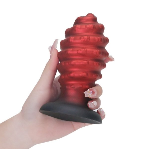 (image for) Spiral Silicone Dildo Anal Plug