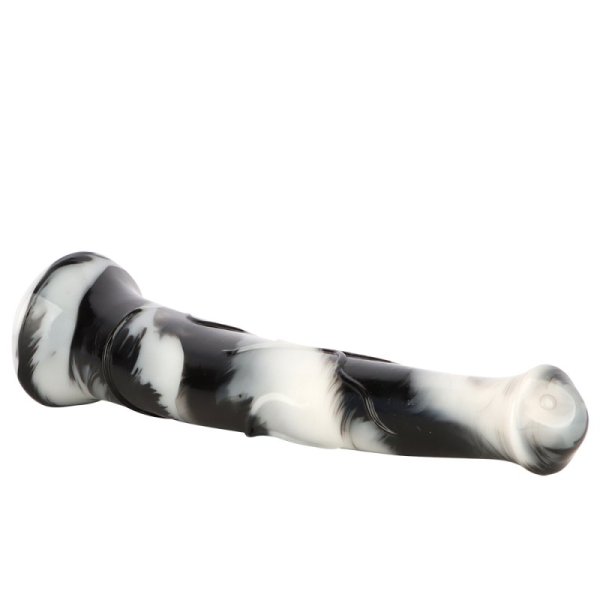(image for) Black and White Silicone Horse Dildo 01