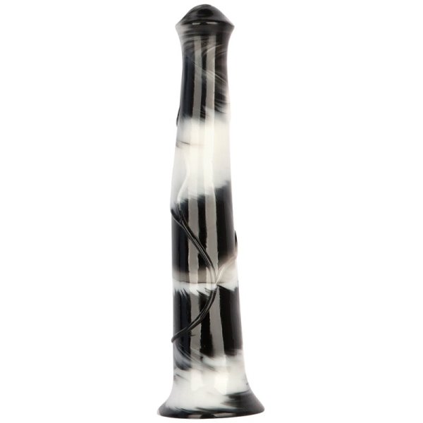 (image for) Black and White Silicone Horse Dildo 01
