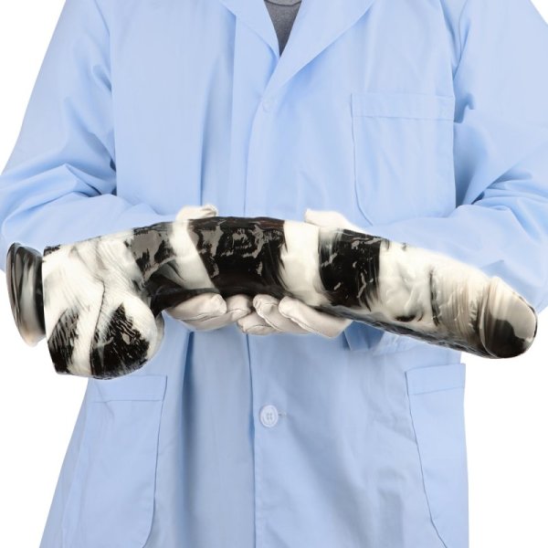 (image for) Black and White PVC Realistic Dildo 05