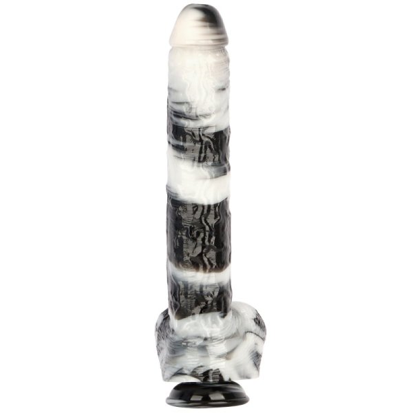 (image for) Black and White PVC Realistic Dildo 05