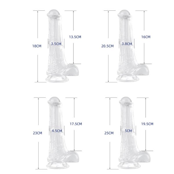 (image for) Clear Horse Dildos with Suction Cup