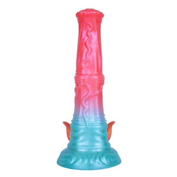 (image for) Alien Beast Cyan Rainbow 9.3" Dildo - A