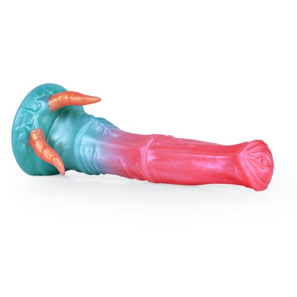 (image for) Alien Beast Cyan Rainbow 9.3" Dildo - A