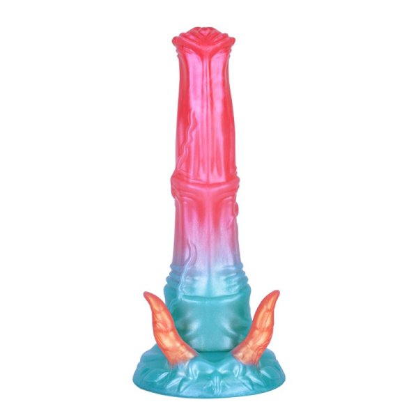 (image for) Alien Beast Cyan Rainbow 9.3" Dildo - A