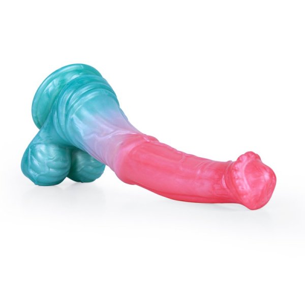 (image for) Alien Beast Cyan Rainbow 9.7" Dildo - C