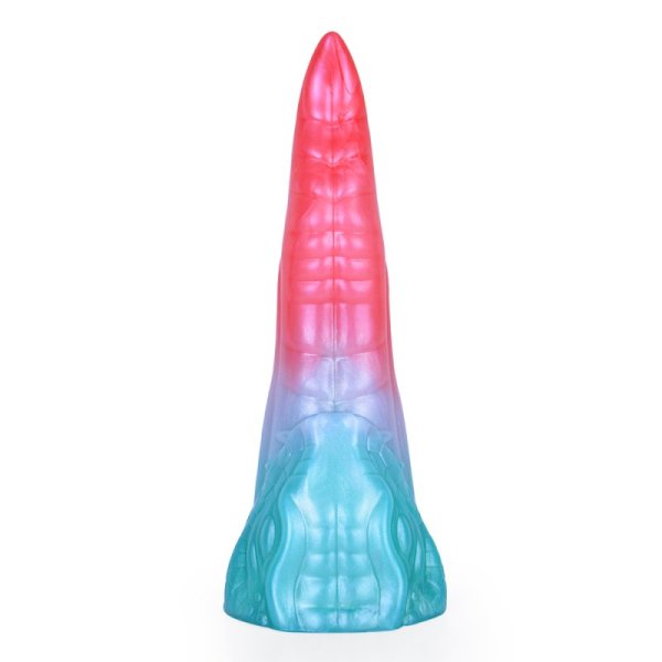 (image for) Alien Beast Cyan Rainbow 8.2" Dildo - D