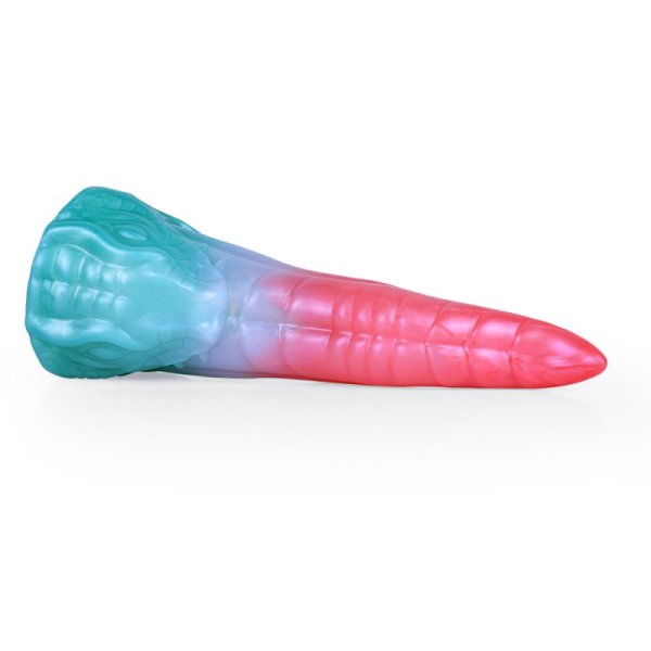 (image for) Alien Beast Cyan Rainbow 8.2" Dildo - D