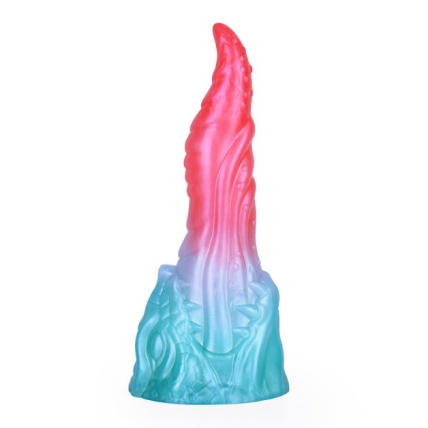 (image for) Alien Beast Cyan Rainbow 8.2" Dildo - D