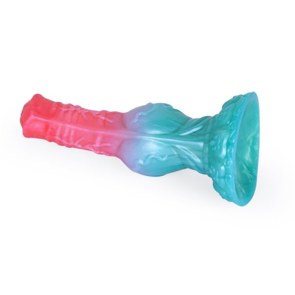 (image for) Alien Beast Cyan Rainbow 8.5" Dildo - F