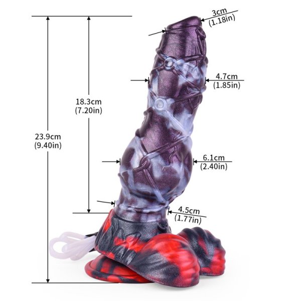(image for) Squirting Alien Beast Night Elf 9.4" Dildo - H