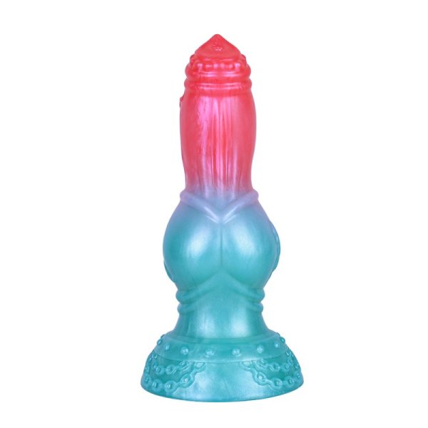 (image for) Alien Beast Cyan Rainbow 7.9" Dildo - K