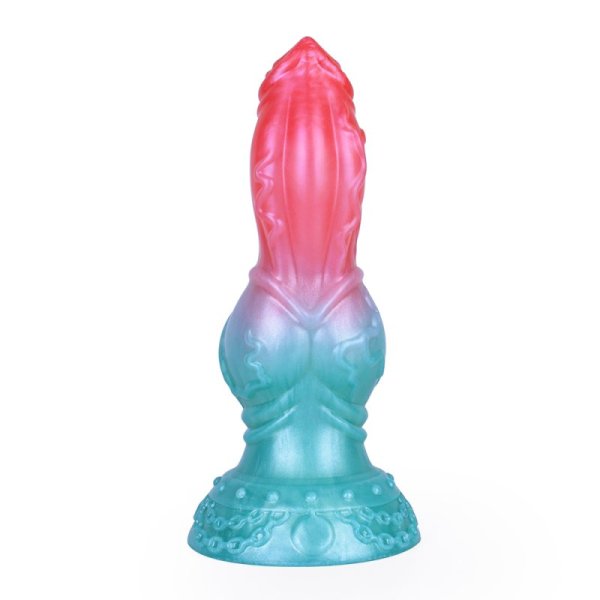 (image for) Alien Beast Cyan Rainbow 7.9" Dildo - K