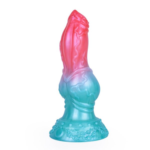 (image for) Alien Beast Cyan Rainbow 7.9" Dildo - K