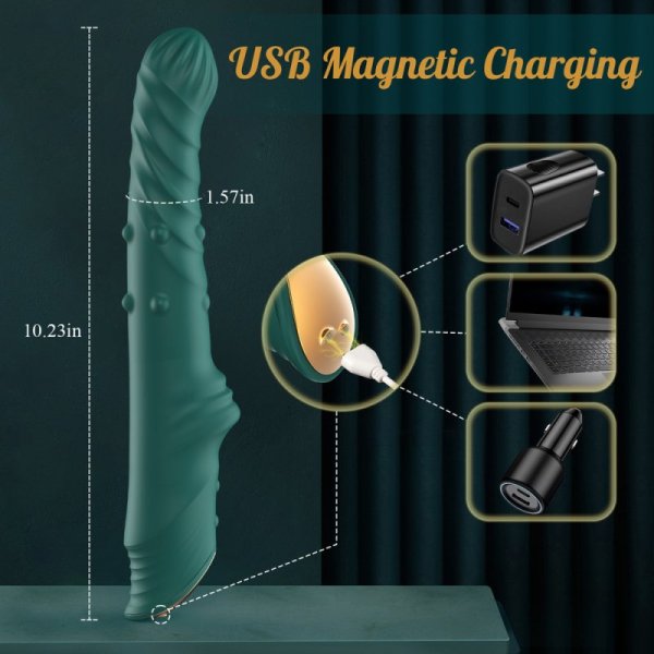 (image for) Thrusting Pinching Vibrating Dildo