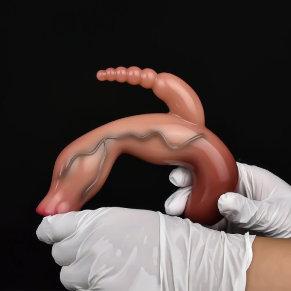 (image for) Testicle Realistic Dildo Rabbit Vibrator - 04