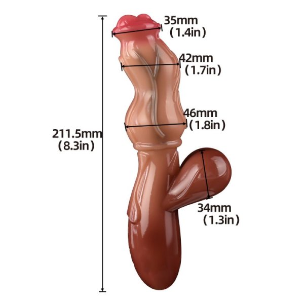 (image for) Testicle Realistic Dildo Rabbit Vibrator - 10