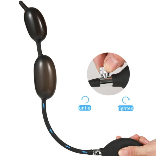 (image for) Double Ball Inflatable Penis Plug