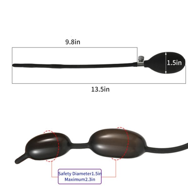 (image for) Double Ball Inflatable Penis Plug
