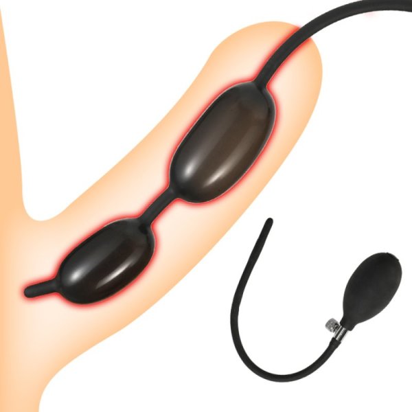 (image for) Double Ball Inflatable Penis Plug