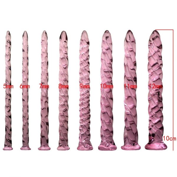 (image for) Pink Glass Threaded Urethral Plug Kit