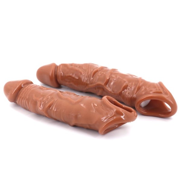 (image for) S/M Size Penis Extension Sleeve Reusable Condoms