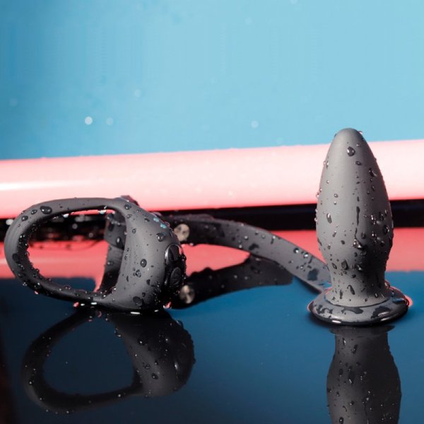 (image for) Cock & Ball Ring With Anal Plug
