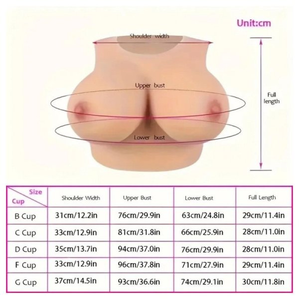 (image for) Round Collar Crossdresser Breast Forms - Silicone